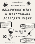 Haunted Hues: Halloween Wine & Watercolor Night Workshop-24 Oct 2025