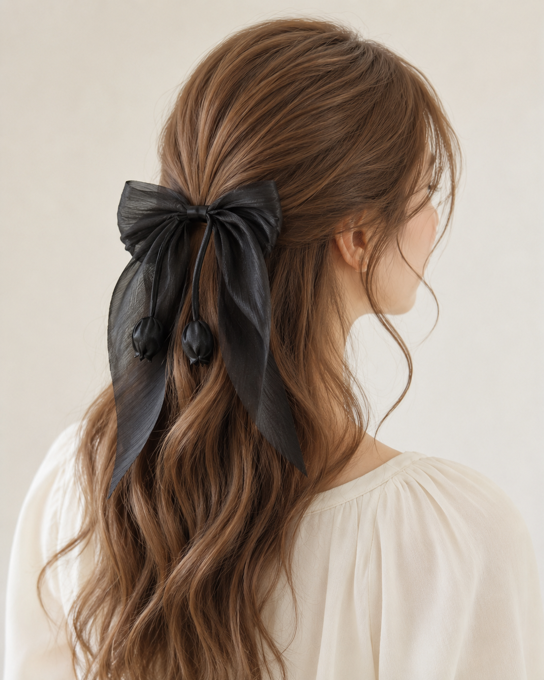 Amsterdam's Tulip Hair Bow with Raleu Watercolor Card