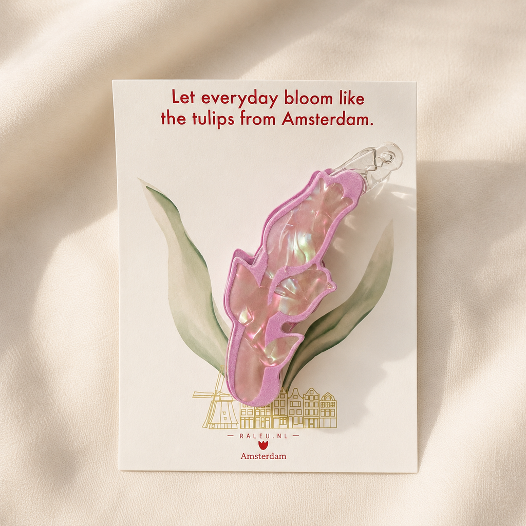 Tulip Hair clips with Raleu Watercolor Card