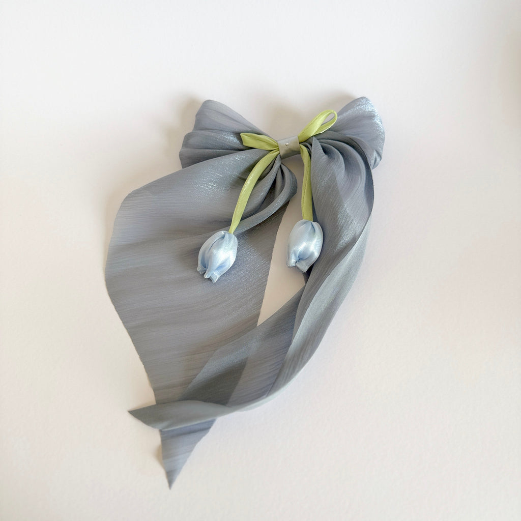 Amsterdam's Tulip Hair Bow with Raleu Watercolor Card