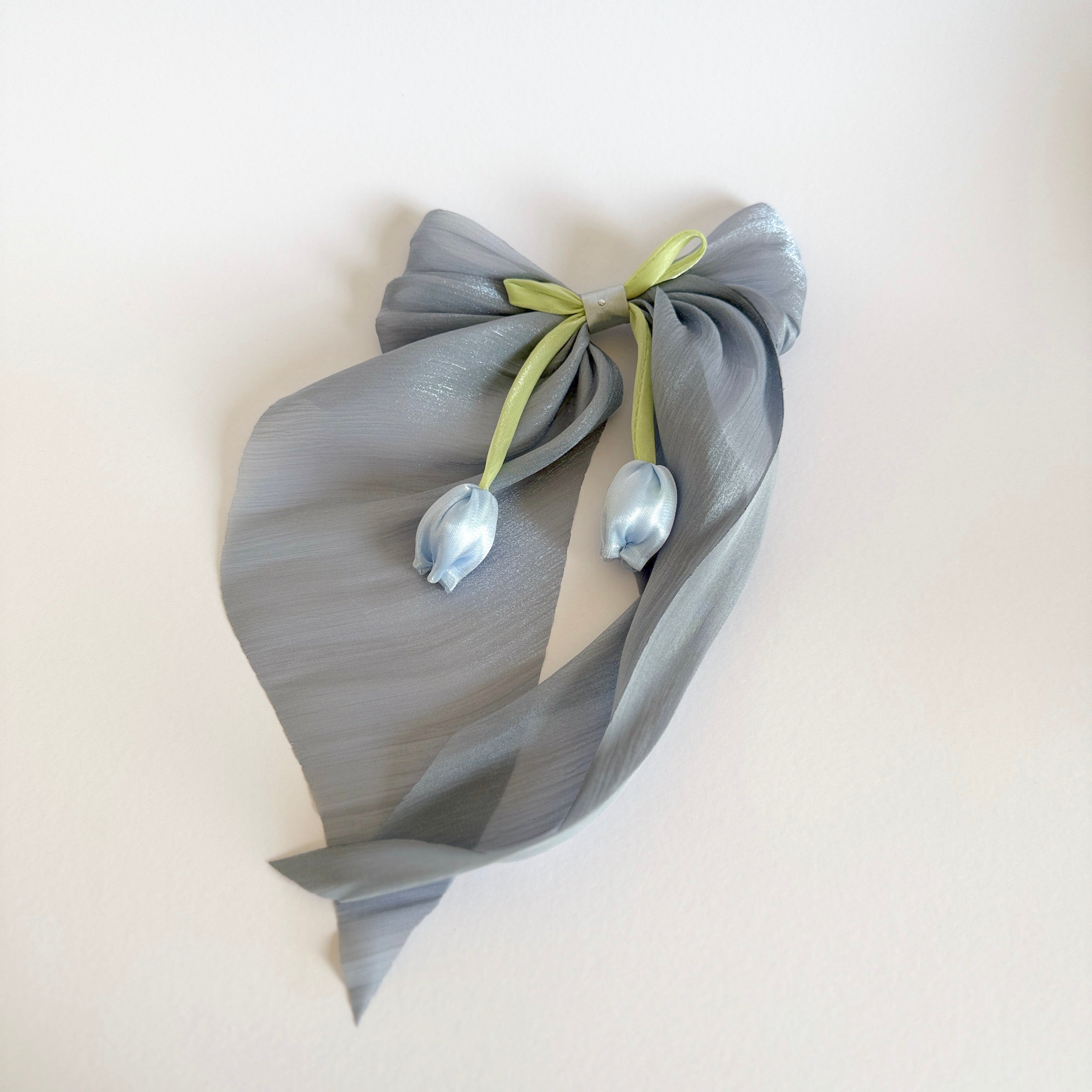 Amsterdam's Tulip Hair Bow with Raleu Watercolor Card