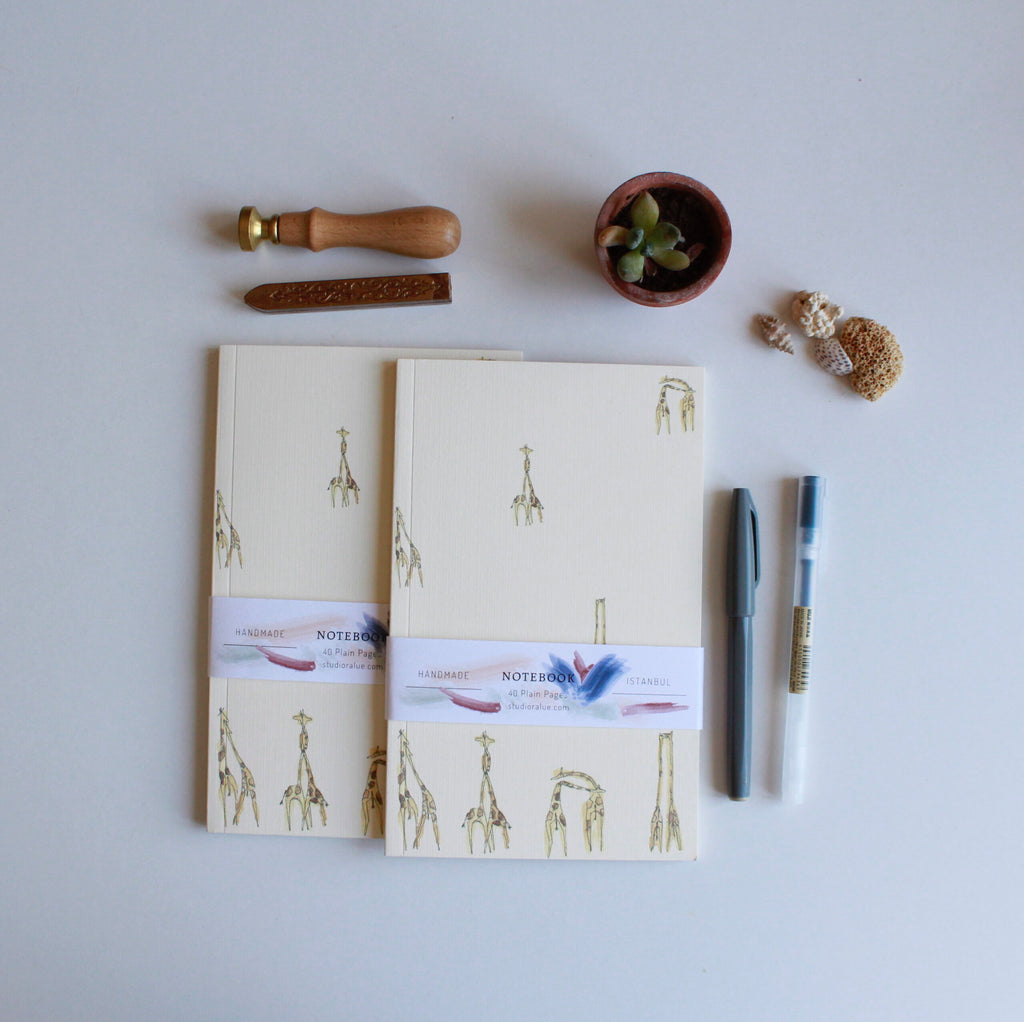 Yoga-Lover Giraffes-Flamingo Notebook Set