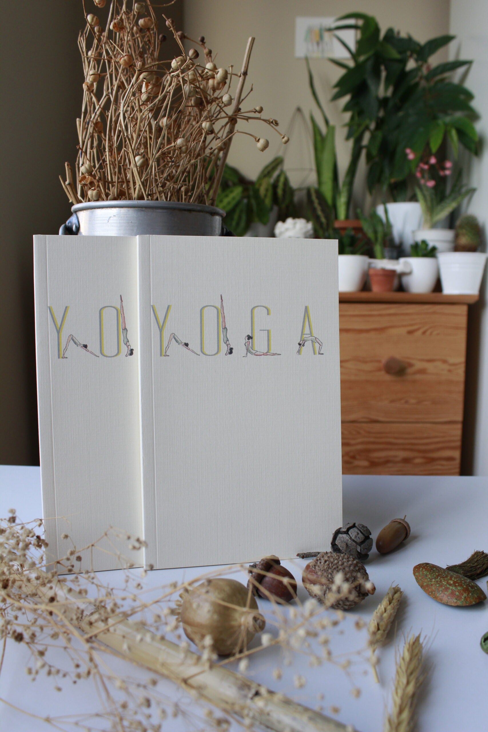 Yoga Watercolored Illustration Notebooks