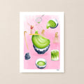 Matcha Watercolor Art Print