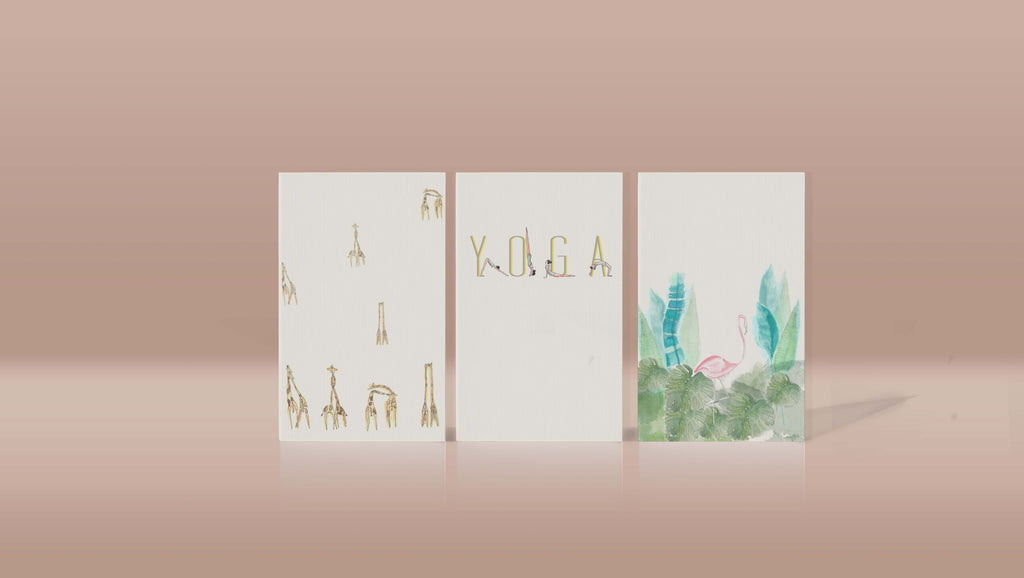 Yoga-Lover Giraffes-Flamingo Notebook Set