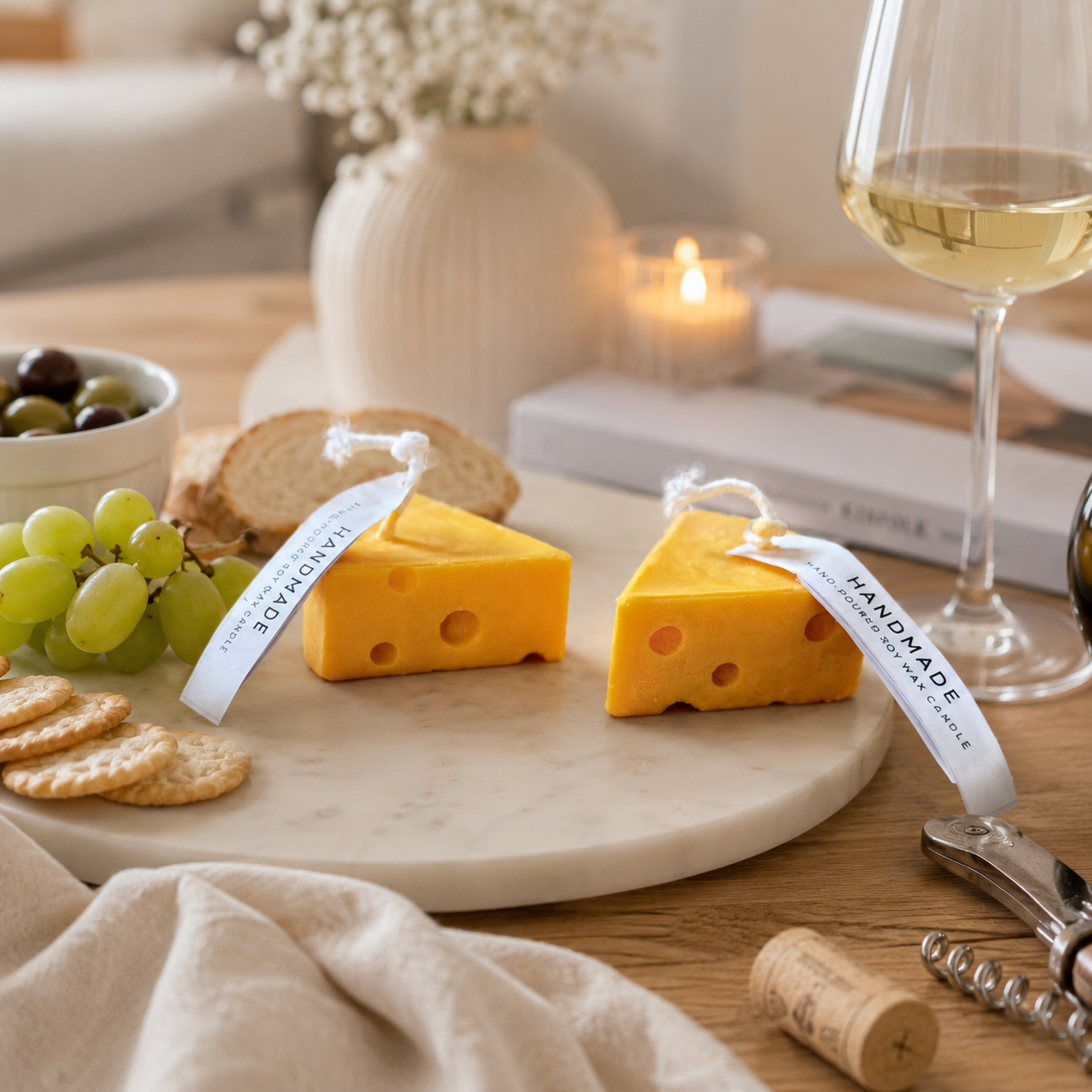 Hand-Poured Soy Wax Cheese Candle