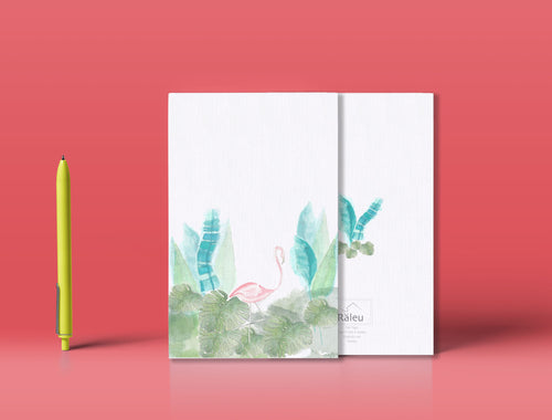 Flamingo Watercolor Illustration Notebook