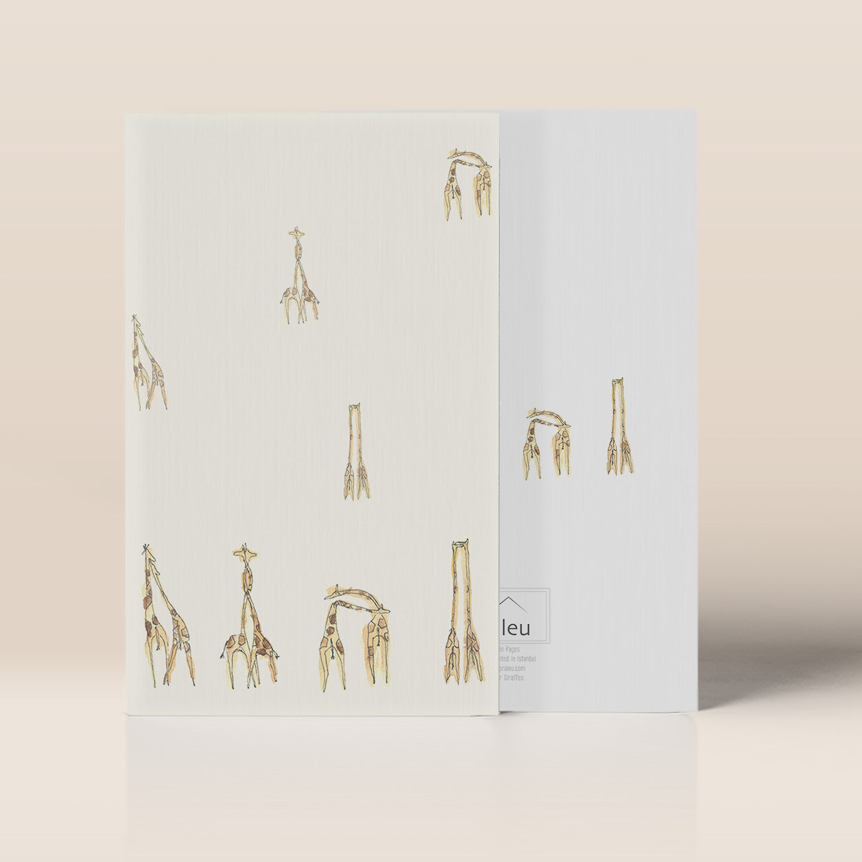 Lover Giraffes Watercolored Notebook