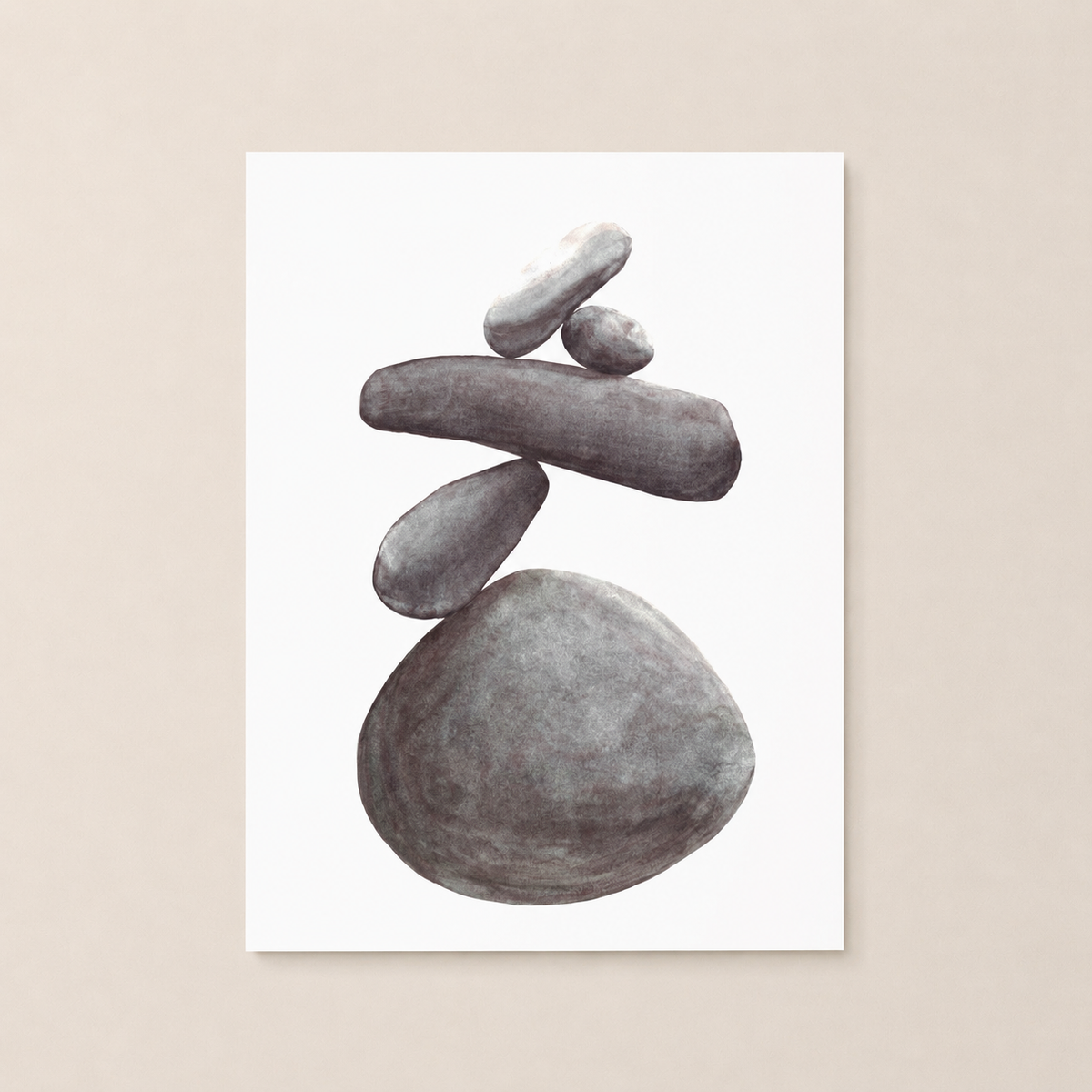 Stay Balanced Pebble Poster