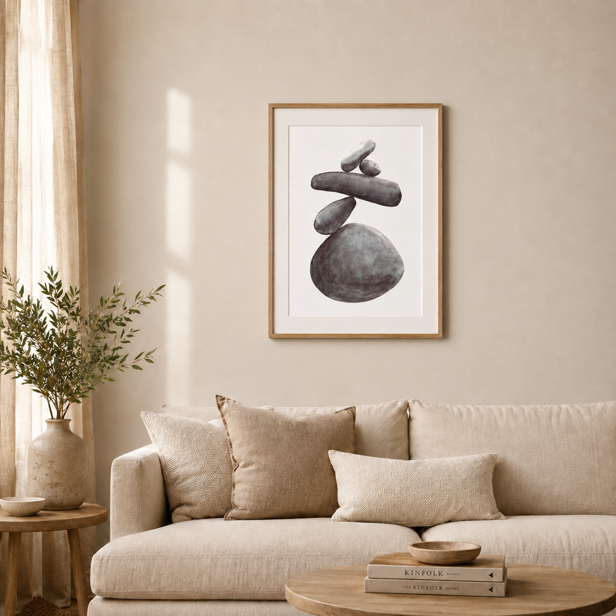 Stay Balanced Pebble Poster