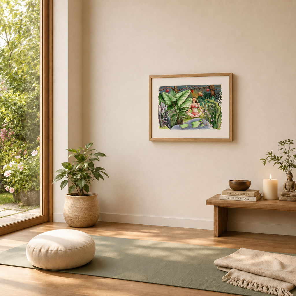 My Temple Series No.1: Yoga Girl in Wild Nature Poster