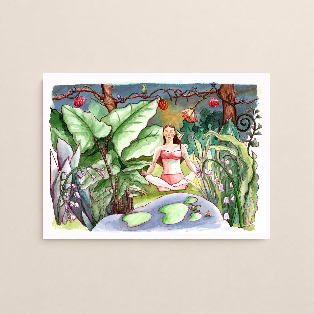 My Temple Series No.1: Yoga Girl in Wild Nature Poster