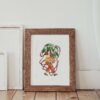 Jungle in Her Arms – Watercolor Art Print